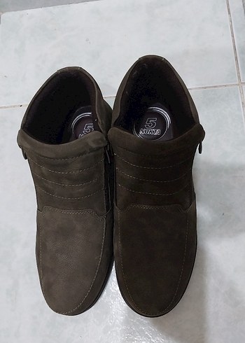 5 Nokta Haki renk Süet Kadın Dolgu Topuklu Bot - Görsel 4