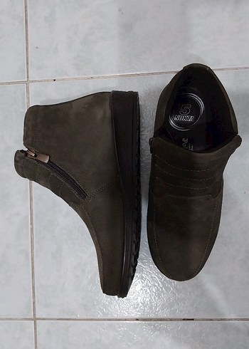 5 Nokta Haki renk Süet Kadın Dolgu Topuklu Bot - Görsel 3