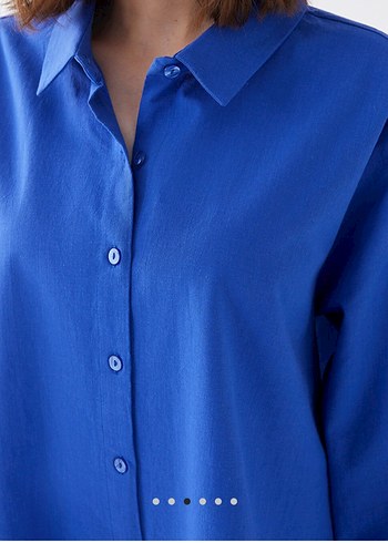Mavi Kadın Gömlek - Görsel 2
