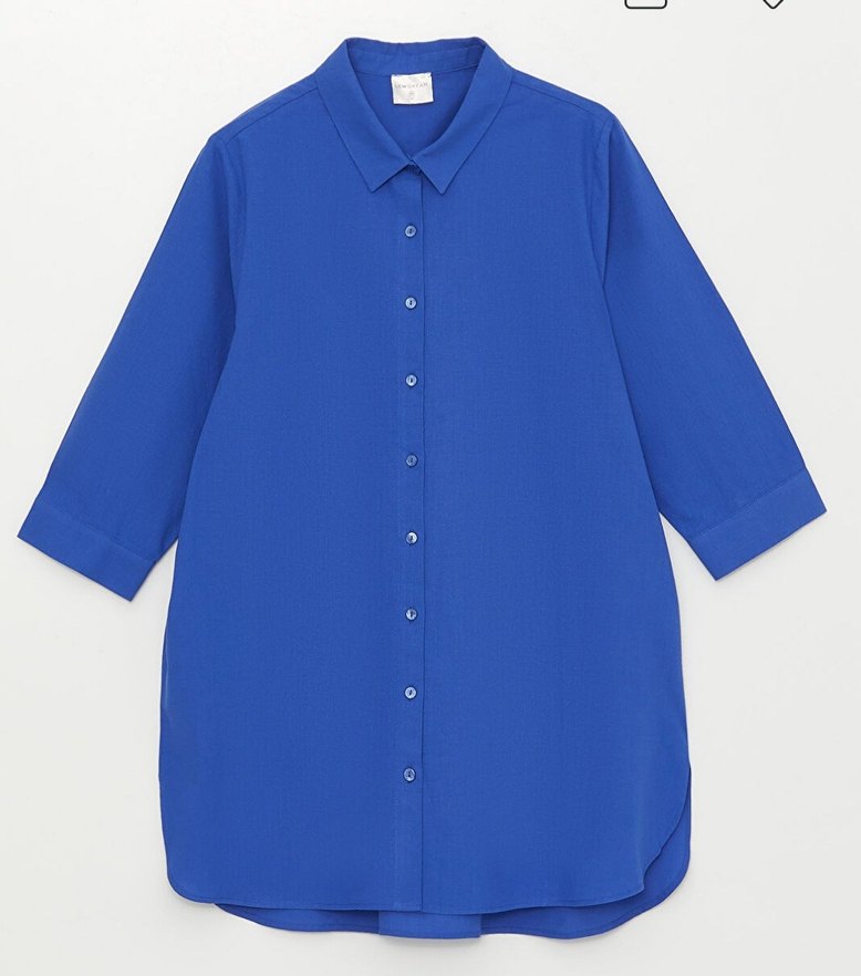 Mavi Kadın Gömlek - Görsel 4