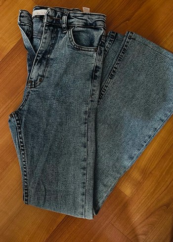 Gri İspanyol Paça Denim Fit Kadın Jean - Görsel 2
