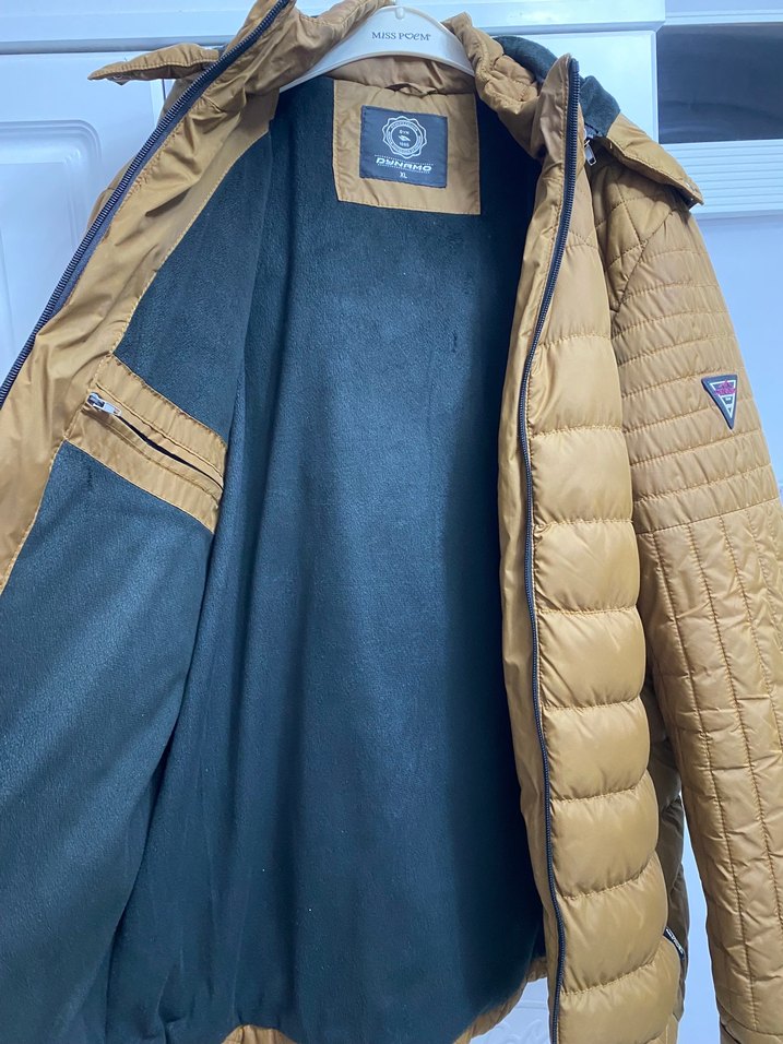 Dik Yaka Kahverengi Erkek Mont - Görsel 2