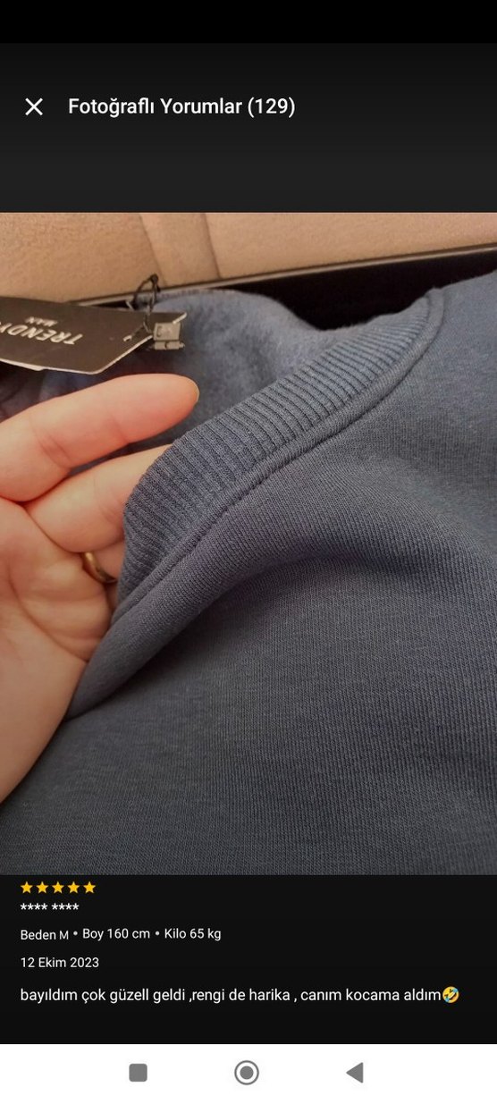 Lacivert Denim Erkek Eşofman Altı - Görsel 3