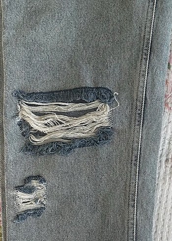 Trendyol & Milla Gri Düğmeli Kadın Denim Pantolon