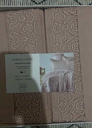 Nakışlı Pudra Pembe Nevresim Takımı - Görsel 2