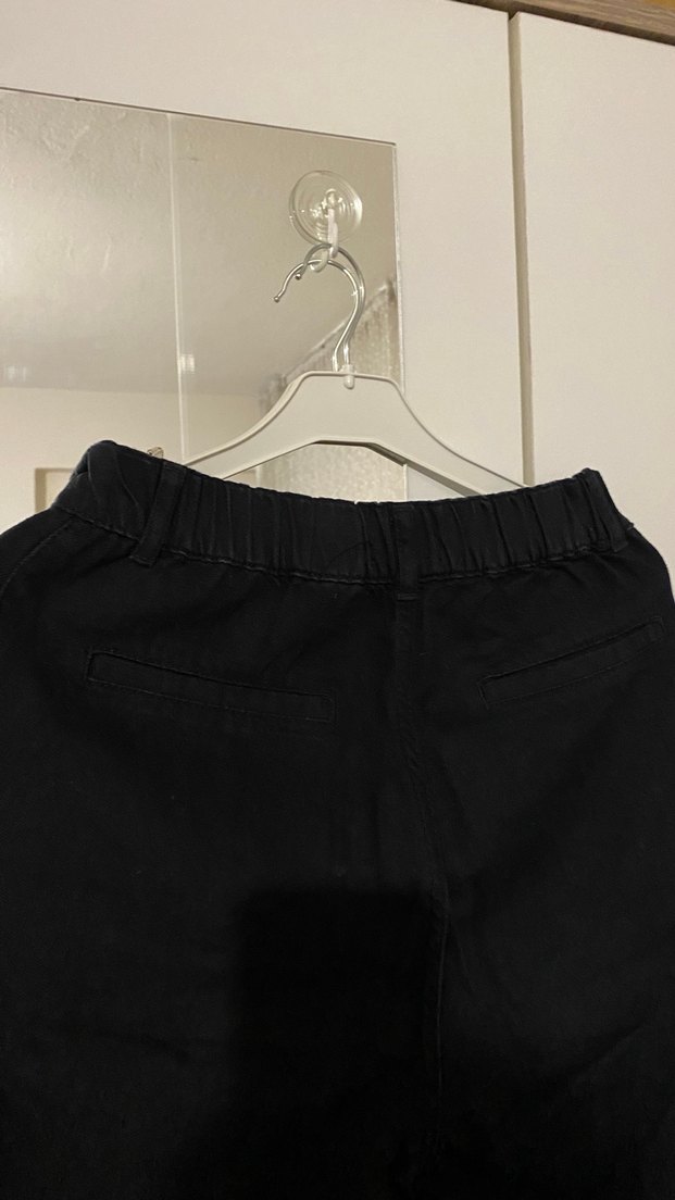 Kadın Siyah kot Bol Kesim Boyfriend Pantolon - Görsel 3