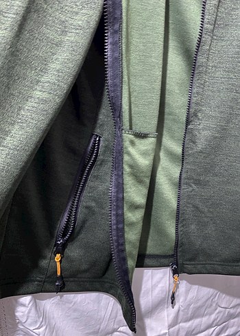 Haki ve Siyah Fermuarlı Erkek Sweatshirt - Görsel 3