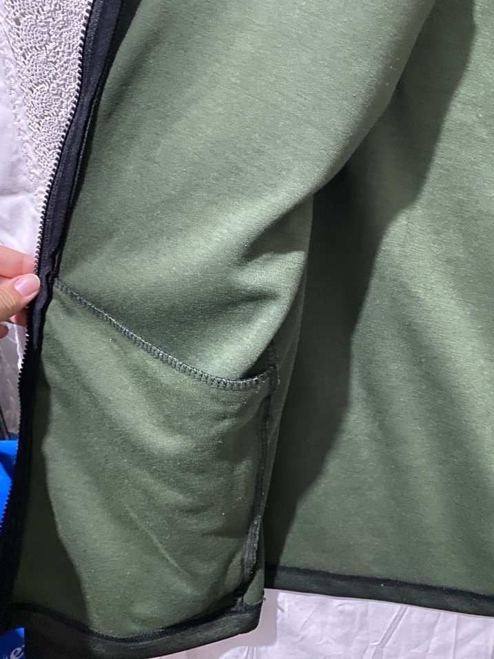 Haki ve Siyah Fermuarlı Erkek Sweatshirt - Görsel 4