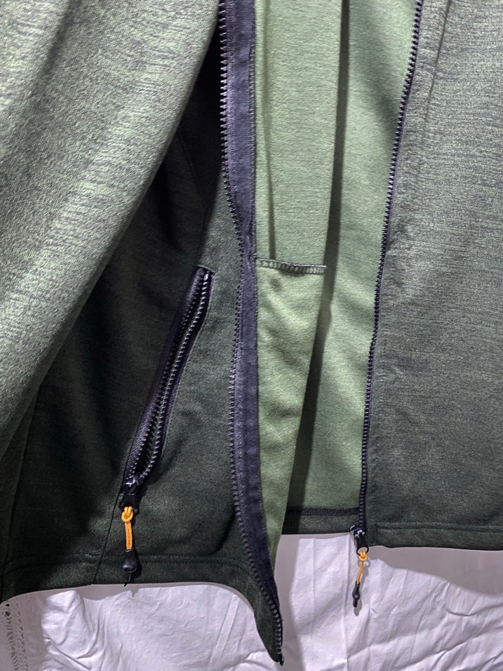 Haki ve Siyah Fermuarlı Erkek Sweatshirt - Görsel 3