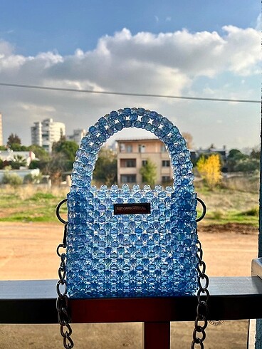 MAVİ BONCUK ÇANTA