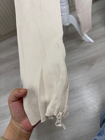 Mango Mango Fermuar Detaylı Triko Pantolon
