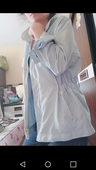 m Beden mavi Renk yağmurluk ceket bebek mavisi