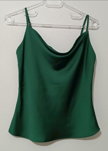 Zümrüt Yeşili Dökümlü Yaka Bluz - Görsel 2