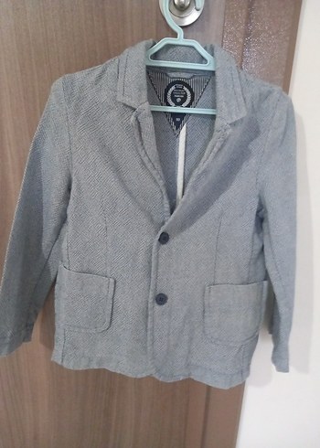 Erkek Çocuk Gri Keten Ceket - Görsel 2