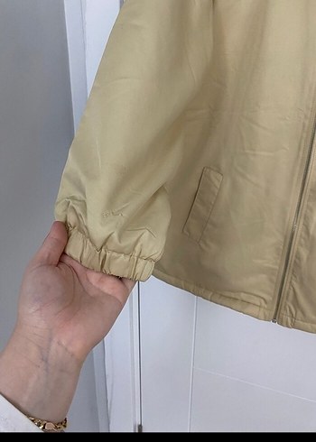 Zara Bej Kadın Düğmeli Midi Ceket