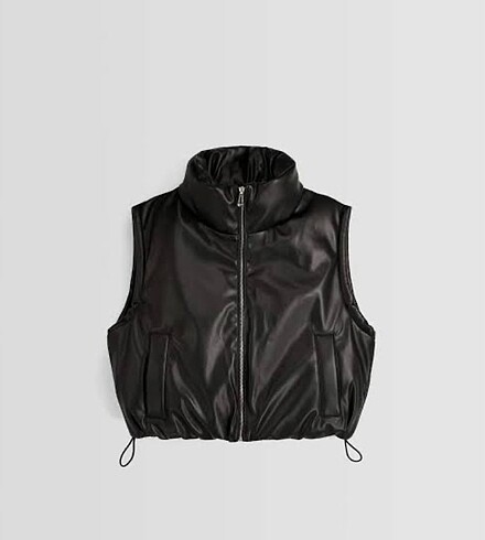 l Beden Bershka deri yelek