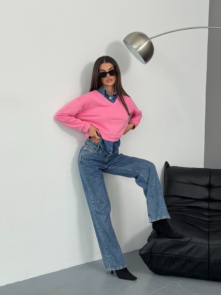 Denim detay sweat harika  - Görsel 3