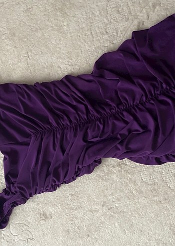 Mor gotik tarz mini elbise - Görsel 2