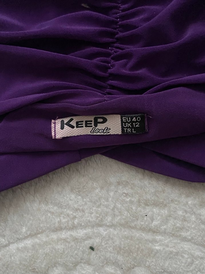 Mor gotik tarz mini elbise - Görsel 3