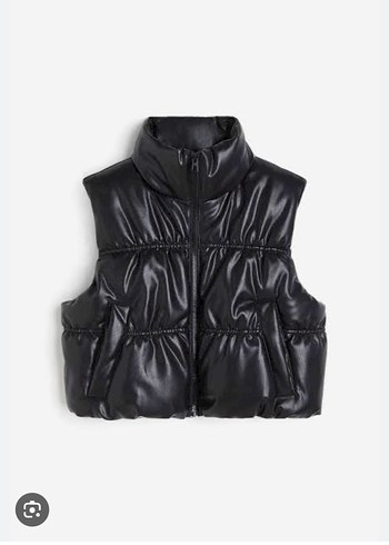 H&M Deri Şişme Yelek/Ceket