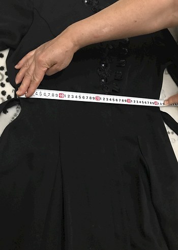 Düğmeli Siyah Uzun Kollu  Elbise ölçülerini isteyene atarım - Görsel 9