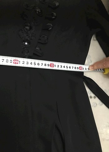 Düğmeli Siyah Uzun Kollu  Elbise ölçülerini isteyene atarım - Görsel 10