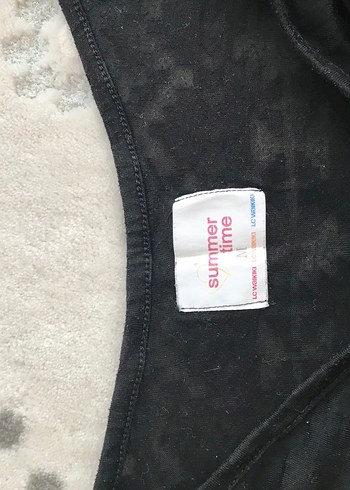 Dantel Detaylı Siyah Tişört - Görsel 4