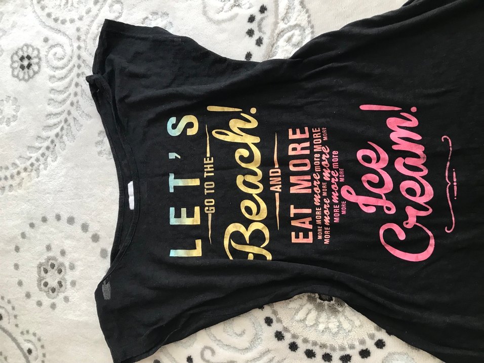 Dantel Detaylı Siyah Tişört - Görsel 2