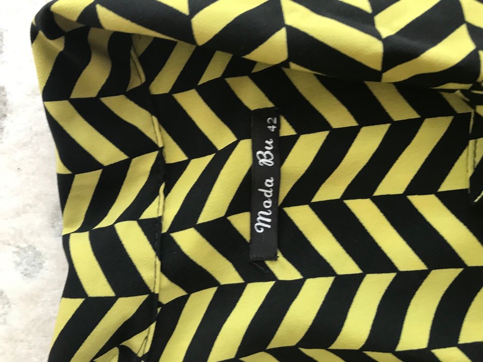 Sarı Zebra Desenli Kadın Gömlek - Görsel 5