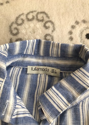 Mavi Çizgili Bohem Uzun Keten Elbise - Görsel 4