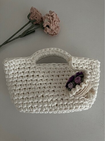 Beyaz mini çanta - Görsel 4