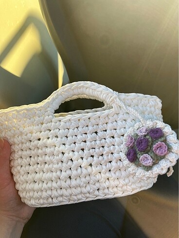 Beyaz mini çanta - Görsel 5