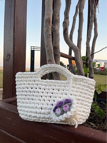 Beyaz mini çanta - Görsel 2