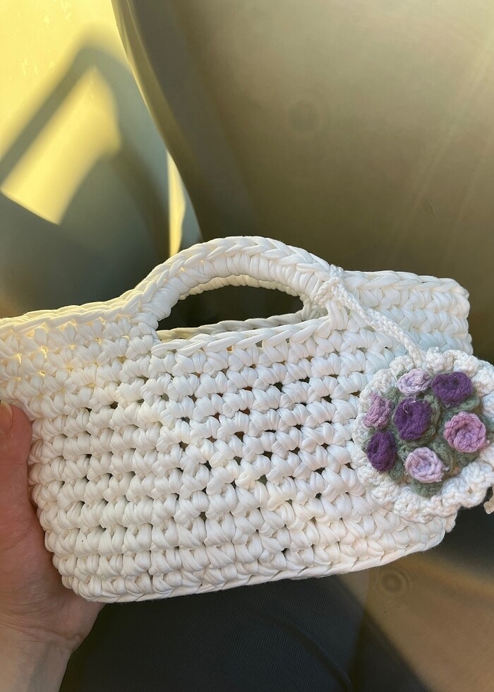 Beyaz mini çanta - Görsel 5