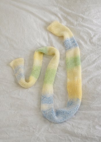 Pastel Renkli Örgü Kadın Şal - Görsel 2