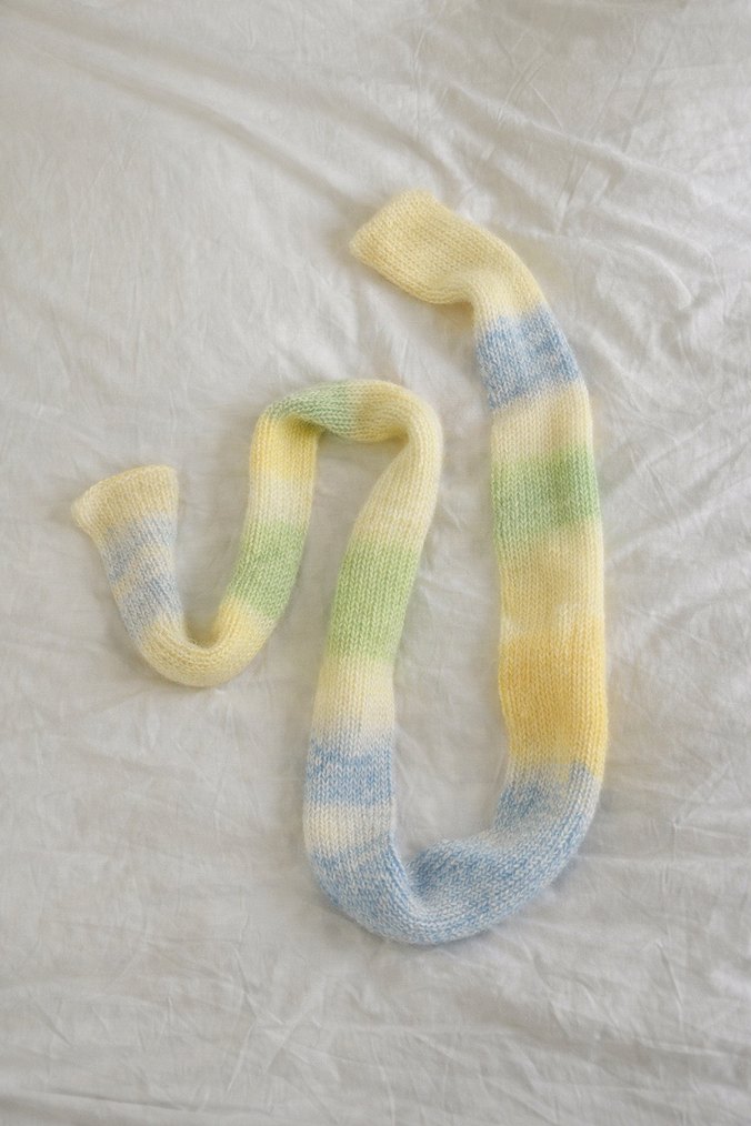 Pastel Renkli Örgü Kadın Şal - Görsel 2