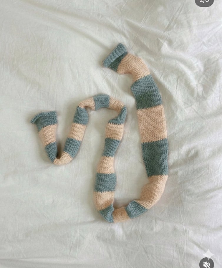 Pastel Renkli Örgü Kadın Şal - Görsel 3