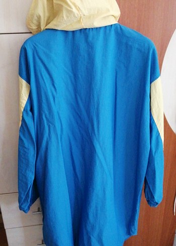 Kadın Mavi Uzun Fermuarlı Yağmurluk - Görsel 4