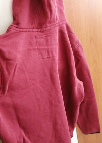 Bordo Fermuarlı erkek Sweatshirt - Görsel 5