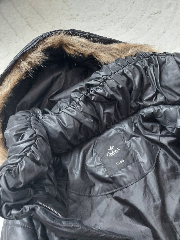 Siyah Deri Kadın Uzun Kışlık Mont - Görsel 3