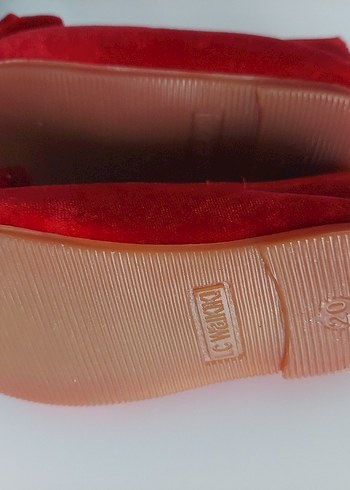 Kız Çocuk Kırmızı Fiyonklu Babet Ayakkabı - Görsel 3