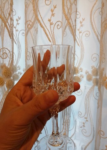 Beyaz Ayaklı Kristal Kadeh 5 adet - Görsel 2