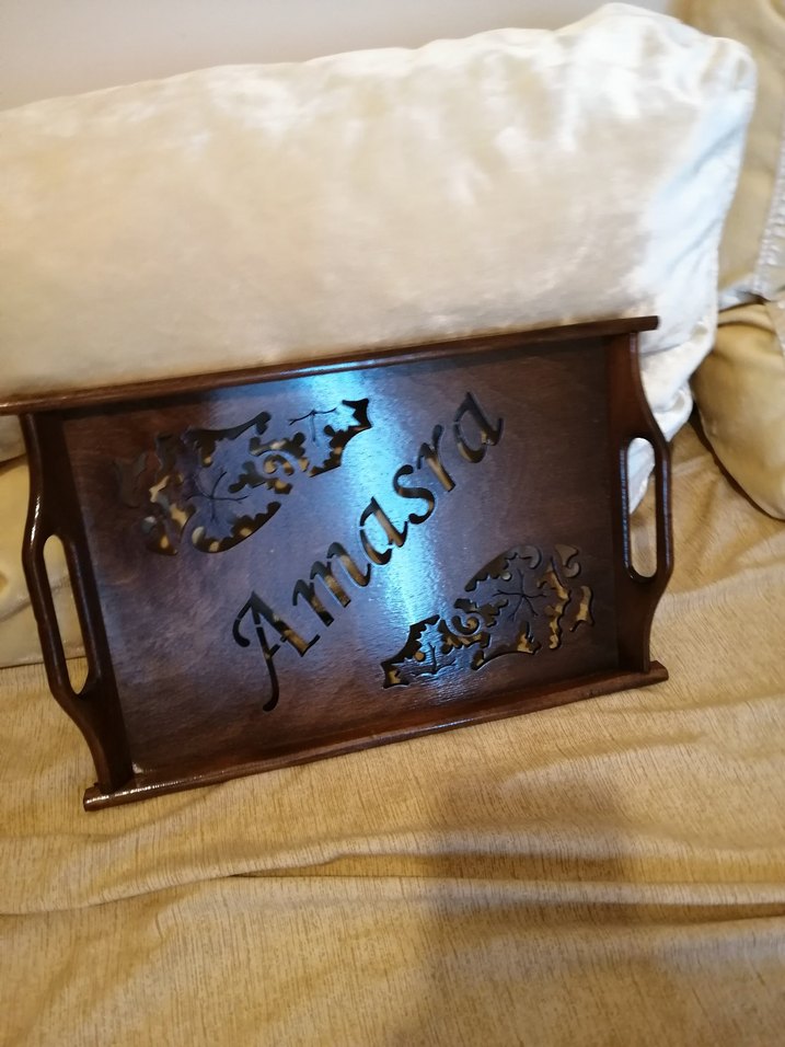 Ahşap Puzzle Tepsi - Diaspoli Yazılı - Görsel 2