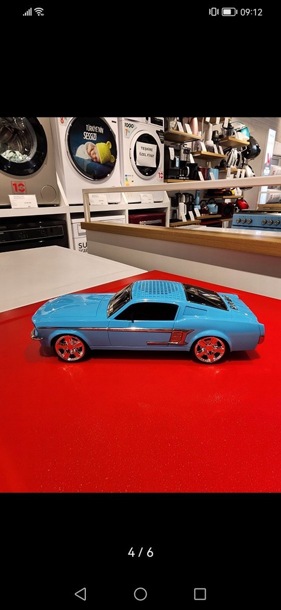 Parlak Mavi Oyuncak Araba ses bombas - Görsel 3