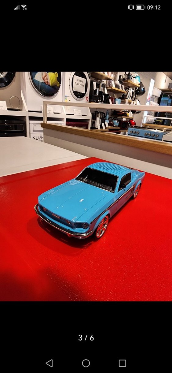 Parlak Mavi Oyuncak Araba ses bombas - Görsel 4