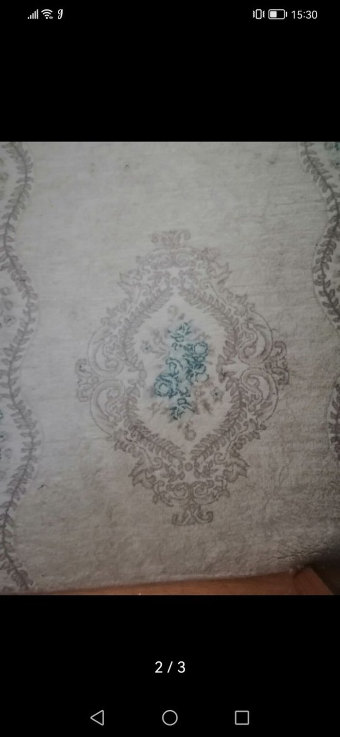 Gri Yılan Desenli Klasik Halı - Görsel 2