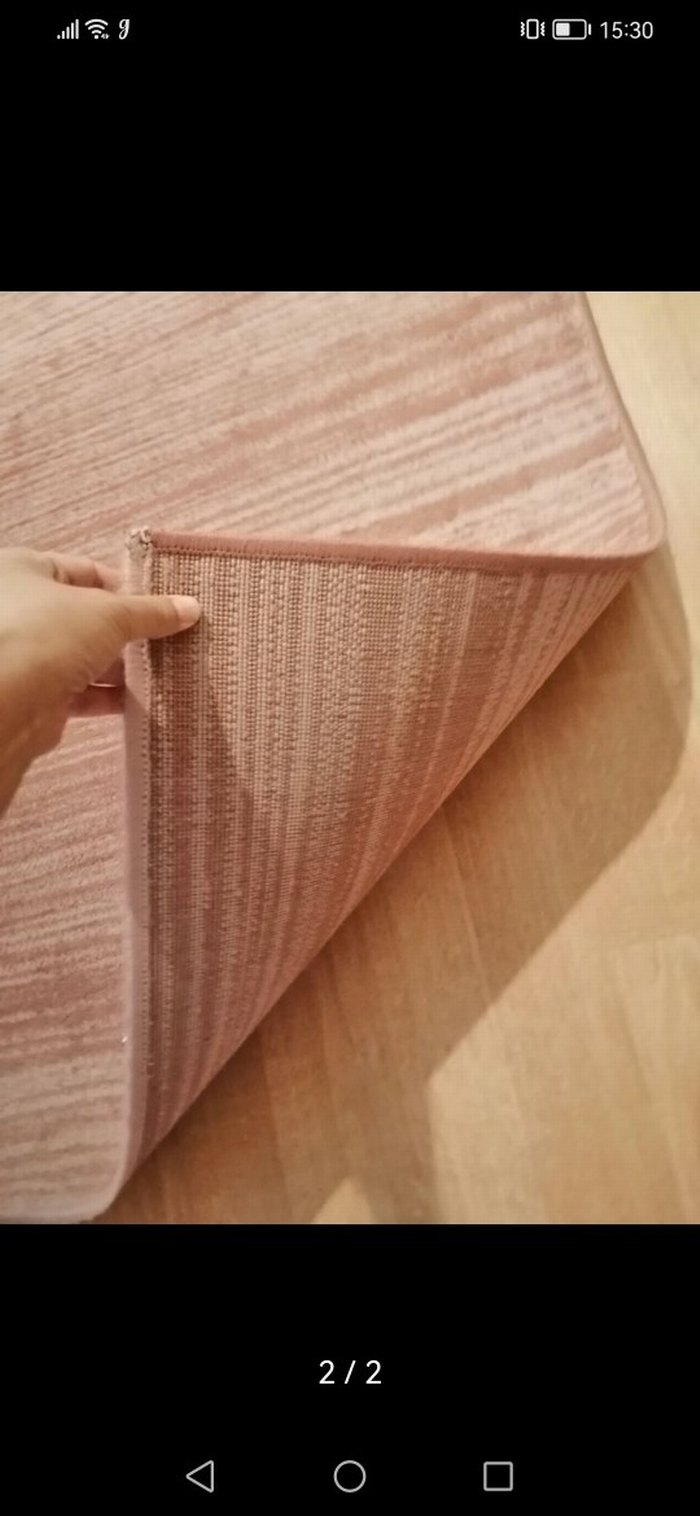 Bej Parlak Yüzeyli Düz Halı - Görsel 2