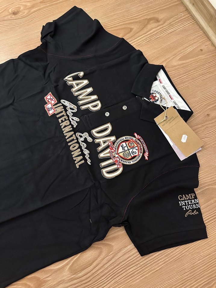 Camp David Siyah Polo Tişört — görsel 3/6
