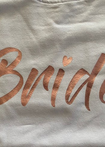 Dilvin Beyaz Uzun Kollu Bride Baskılı Sweatshirt