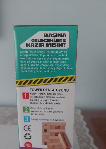 Beden Cezalı Tower Denge Oyunu 54 Ahşap Blok